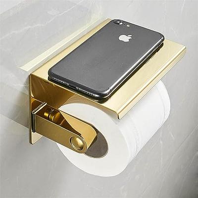 YIGII Adhesive Toilet Paper Holder - MST001 Self Adhesive Toilet Roll  Holder for Bathroom Kitchen Stick on Wall Stainless Steel Brushed