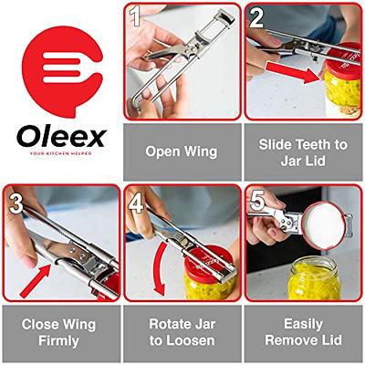 Oleex Jar Opener for Weak Hands with Keychain Bottle Cap Opener