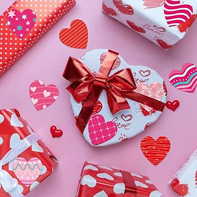 500Pcs Red Pink Heart Stickers for Valentines Day Wedding Gift
