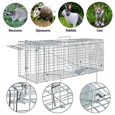 Pack of 2 Small One Door (18x5x5) Catch Release Heavy Duty Humane Cage Live Animal Traps for Squirrels, Chipmunks, Rabbits, Skunks, Weasels, and Other