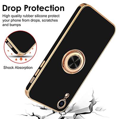 For Smartphone Soft Silicone Ring Holder Stand Case Bumper Cover