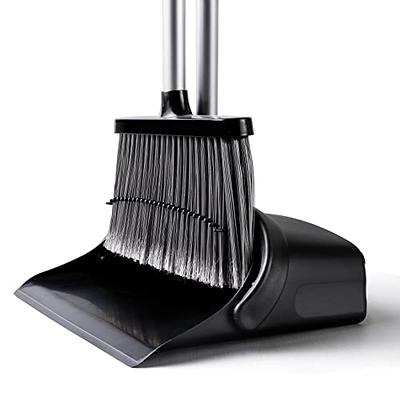 Eyliden Commercial Angle Broom and Dustpan Combo, with Long Handle, Lo