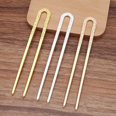 2-3 Pcs, U-Shape Hair Pins, Hair Pin, Gold Pins, Silver Hairpin, Blank  Pins, Diy Pins, Metal Pin, Hair Findings - Yahoo Shopping