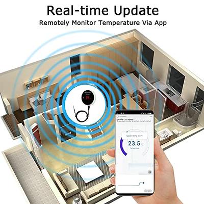 WiFi Temperature Monitor Smart Thermometer: WiFi Temperature Sensor with 1M  Waterproof External Probe, App Alert & Buzzer Alarm, Digital Remote  Temperature Gauge for Refrigerator, Fish Tank, Pet - Yahoo Shopping