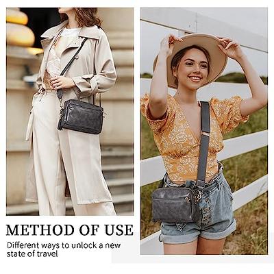 Middle Aged Women's Shoulder Bag, Soft Pu Leather Multi Zipper Crossbody Bag  For Travel - Temu