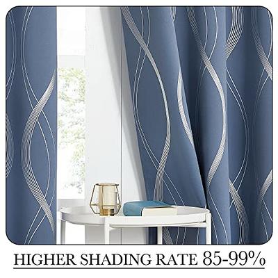 NICETOWN Room Darkening Curtains for Living Room, Easy Care Solid