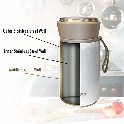 WeeSprout Insulated Stainless Steel Lunch Thermos, Soup Thermos for Hot & Cold Foods, 12 oz Food Jar for Kids, Kid-Friendly Handle, Leakproof Food