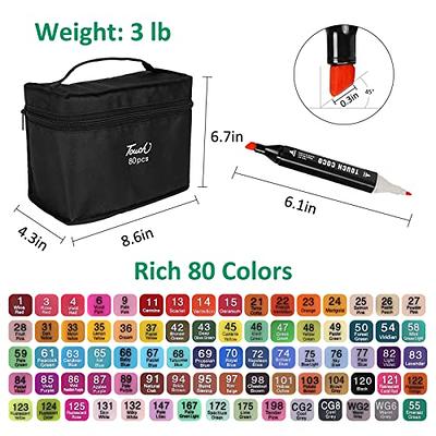 MOLINGRITAR 80 Colors Dual Tips Alcohol Markers, Art Markers Pens Set Kids  Adults Permanent Markers Pen for Coloring,Painting, Sketching,  Illustrations - Yahoo Shopping