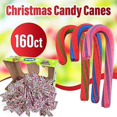 Nerds Candy Canes – 160 Ct Mix of Bulk Candy – With Three Flavors