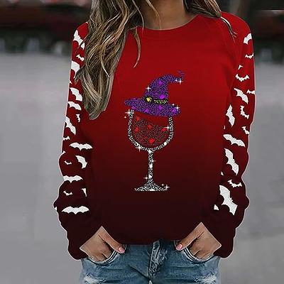 Womens Trendy Long Pullover to Wear With Leggings Funny Print Sweatshirt  Long Sleeve Loose Fit Tunic Shirts Tops 