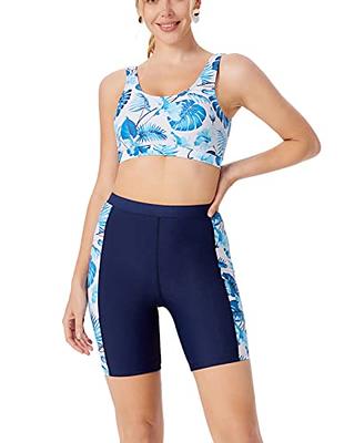GRACE KARIN Women's 3 Piece Rash Guard Built-in Bra Long Sleeve UV Sun  Protection Swimsuit Zip up Swim Top Shirt Modest