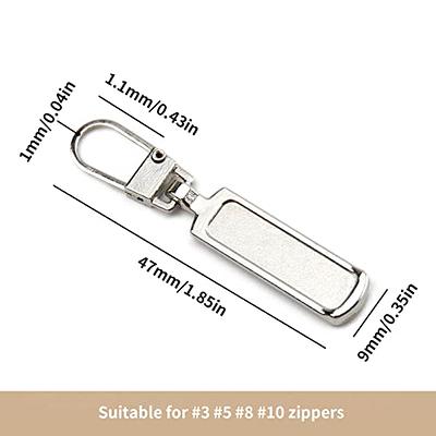 5/10PCS Removable Zipper Pull Replacement Zinc Alloy Zipper Fixer