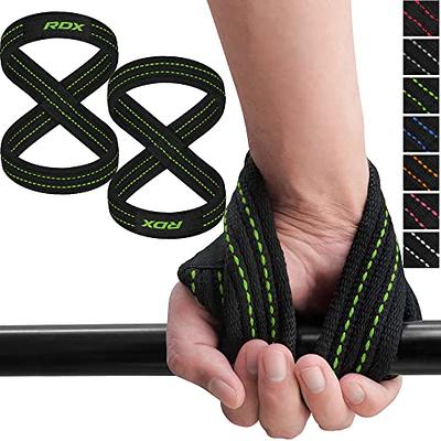 RDX Weight Lifting Hooks Straps Pair, Non-Slip Rubber coated grip