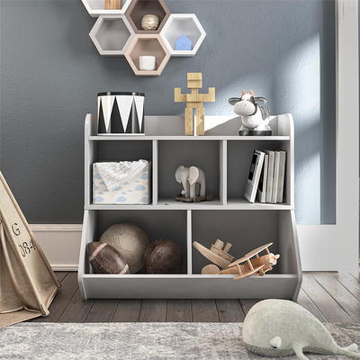 Ameriwood Home Nathan Kids Large Toy Storage Bookcase, Dove Gray in the Toy  Boxes department at