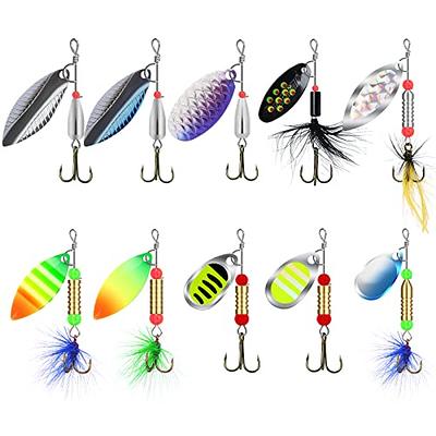 TRUSCEND Trout Lures Fishing Spinners, Fishing Spoon, Rooster Tail