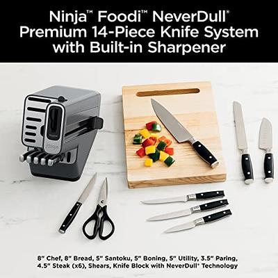 Ninja K32014 Foodi NeverDull Premium Knife System, 14 Piece Knife Block Set  with Built-in Sharpener, German Stainless Steel Knives, Black - Yahoo  Shopping