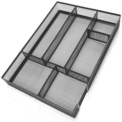 ROSROSE Desk Drawer Organizer Tray, Metal Mesh Drawer Organizer