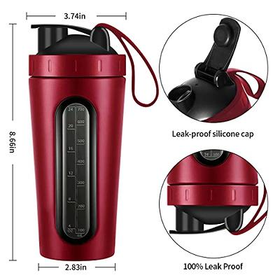 Leak-proof 700ml Shaker Cup with Mixing Ball - Easily Mix