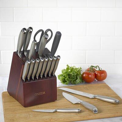 Aoibox 19-Piece Stainless Steel Kitchen Knife Set with Wooden