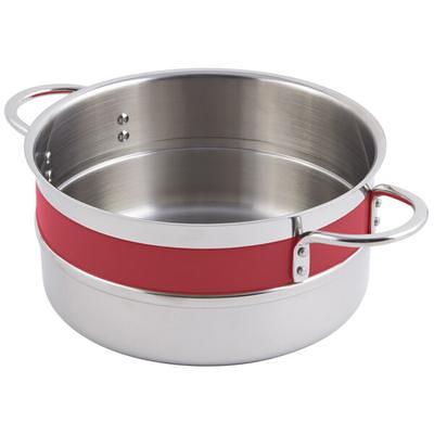 Vigor SS3 Series 3 Qt. Tri-Ply Stainless Steel Saucier Pan with Cover