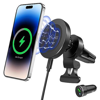 Magsafe Car Mount Charger, Magsafe Magnetic Car Wireless Charger, Magnetic  Suction Charging Mobile Holder for iPhone 14/13 Pro Pro Max (White) 
