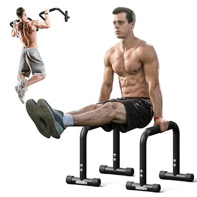 PASOPASO Heavy-Duty Push Up Bar, Parallettes Bars Set for L-sits, Dips,  Handstands, Planche, Calisthenics, Crossfit & Gymnastics - in High, No  Wobbling Stand, Home Fitness Training for Men & Women, Dip Stands 