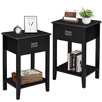  VECELO Nightstands Set of 2, Modern Bedside End Tables