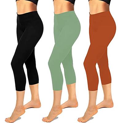 Black Workout Capri Leggings for Women Womens Black Capri Leggings W/  Stripes Non See Through Squat Proof for Running Tights or Yoga Pants 