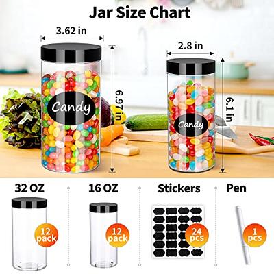 16oz Leak Proof Reusable Food Storage Plastic Containers with Twist Top Lids  5pc