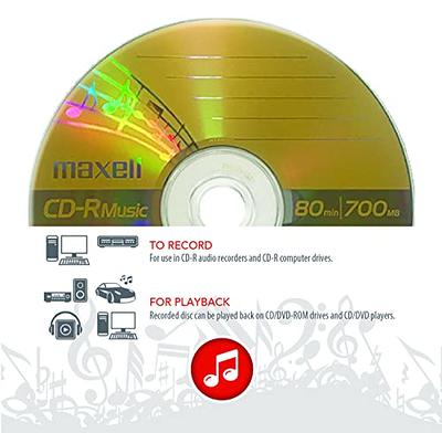 Maxell – 625335, Premium Quality Noise Free Surface Playback Recordable CDs 700MB Storage – 32x, Write Speed 80 Minutes - Blank CDs, CD Storage 