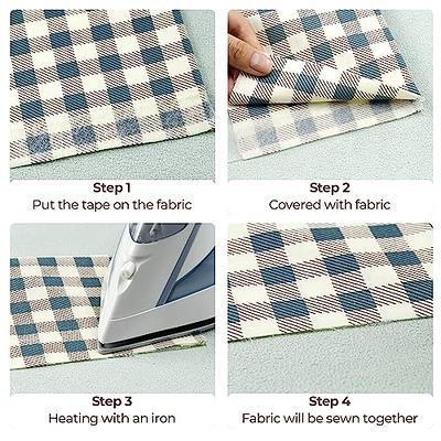 Iron on Hem Tape Fabric Fusing Hemming Tape Wonder Web Adhesive Hem Tape  for Pants Each 27 Yards, 2 Pack (White, 1 Inch) : : Home