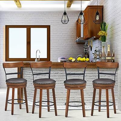 ERGOMASTER Bar Stools Set of 4 Swivel Counter Height Bar Stools