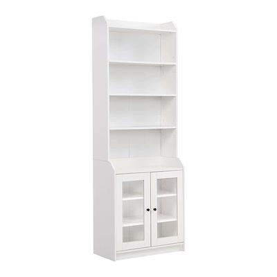 Mlezan 71 in. H x 31.5 in. W x 15.7 in. D White Metal Display Cabinet with Acrylic Door Adjustable Shelves