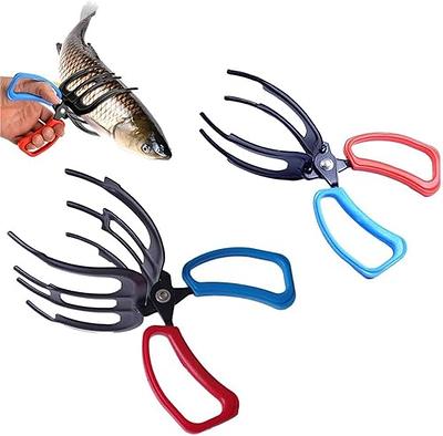  swertoy Fishing Pliers Gripper, 3 Claw Fish Grippers for  Fishing, Metal Fish Control Clamp Fish Grabber Tool, Three Teeth Fishing  Pliers for Most Freshwater Fish Grip Tackle Holder (2 Claw) 