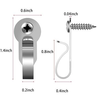 DINGEE 24 Pack Stainless Steel Screw in Hooks for Outdoor Light