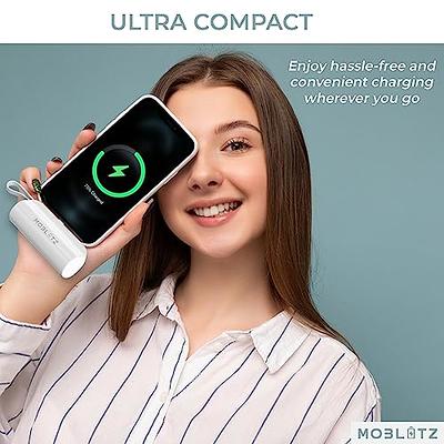 Moblitz 5000mAh Compact Portable Charger for iPhone with Built-in USB-C  cable, Small Power Bank, Cute Mini Backup Battery Pack Compatible with iPhone  14/14 Plus/Pro Max/13/12/11/XS/XR/X/8/7/6, Airpods - Yahoo Shopping