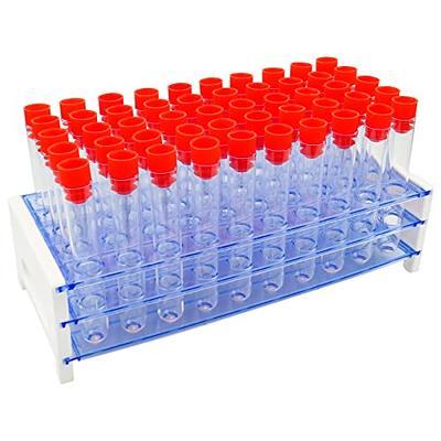 50 Pcs Test Tubes with Test Tube Rack 16x100mm (10ml) Plastic Test Tubes  with Caps for Scientific Experiments Party Decoration Liquid Storage Candy  Storage - Yahoo Shopping