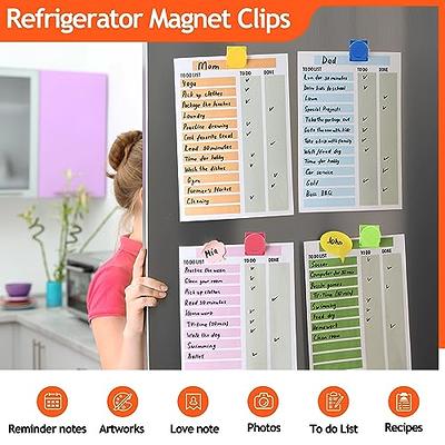 8 Pack Refrigerator Magnets Fridge Magnets Magnetic Clips Heavy Duty Magnetic Clips Perfect for Refrigerator Whiteboard Magnets Photo Displays Home