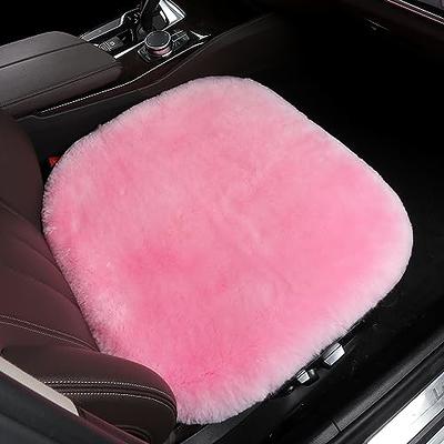 LLB Genuine Sheepskin Car Seat Cushion Seat Covers for Cars Trucks SUV  Comfort Seat Protector Pad for Car Driver Seat Car Accessories for Women  Office