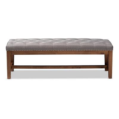 Decmode Wood Bench, Brown