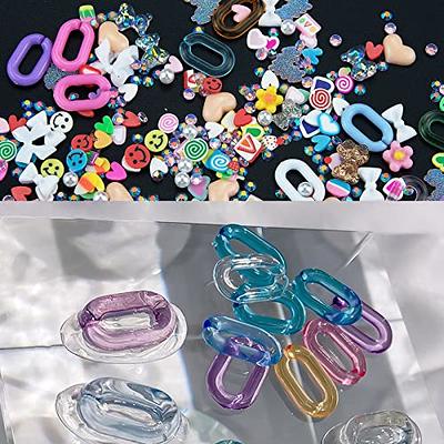  DUFEIMOY Rainbow 50Pcs 3D Lollipop Nail Charms, Resin