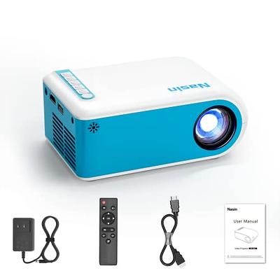  Meer Mini Projector,Portable Movie Projector,Smart Home  Projector,Neat Projector for  iOS,Android,Windows,PS5,Laptop,TV-Stick,Compatible with HDMI,USB,Audio,TF  Card,AV and Remote Control : Electronics