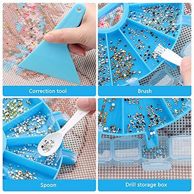 4 Grids Diamond Painting Tray Drill Pens Accessories Organizer Art Craft  Holder New