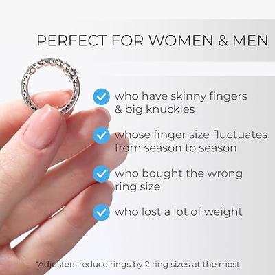  Ring Sizer Adjuster for Loose Rings - 12 Pack, 2 Sizes for  Different Band Widths – Silicone Ring Size Adjuster - Invisible Ring Guards  for Women and Men by 5 STARS