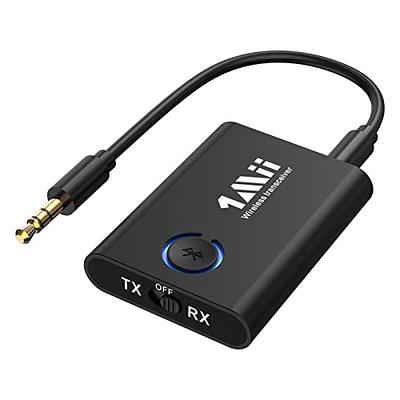 Wireless Bluetooth 5.3 Audio Transmitter Receiver Adapter for Airplane,  Gym/TVs/Gaming Consoles/Car/PC/Home Stereo, 3.5 mm Jack, AptX Adaptive/Low
