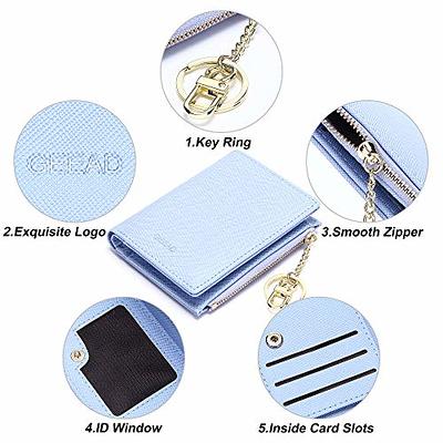 GEEAD Small Wallets for Women Slim Bifold Credit Card Holder Minimalist  Zipper Coin Pocket