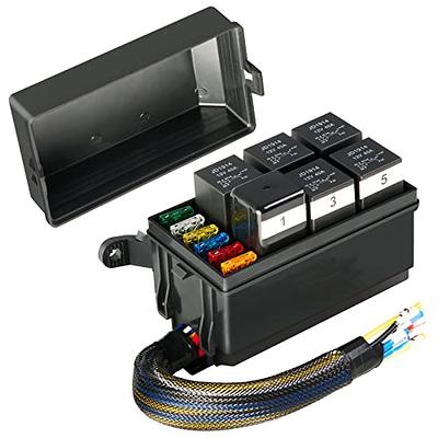 12V Fuse Relay Box Kit Auto Waterproof Fuse Relay Box Block for