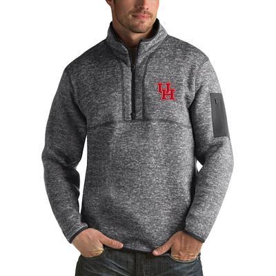 Men's Antigua Heathered Gray San Francisco 49ers Action Quarter-Zip Pullover  Sweatshirt