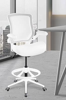 BOJUZIJA Drafting Tall Office Standing Computer Desk Chair with