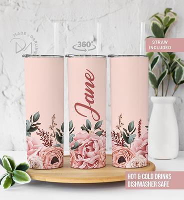 Personalized Floral Tumbler